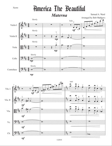 America The Beautiful for String Orchestra