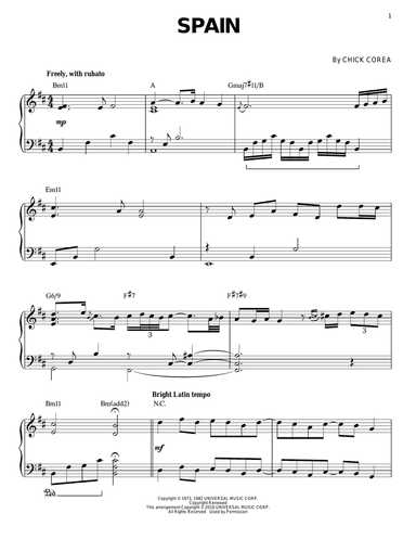 Spain (arr. Brent Edstrom)