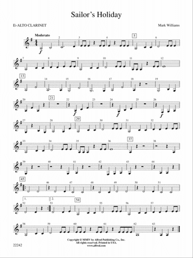 Sailor's Holiday: E-flat Alto Clarinet