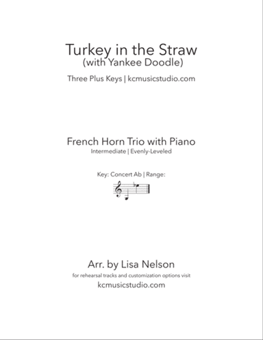 Turkey in the Straw - French Horn Trio with Piano Accompaniment