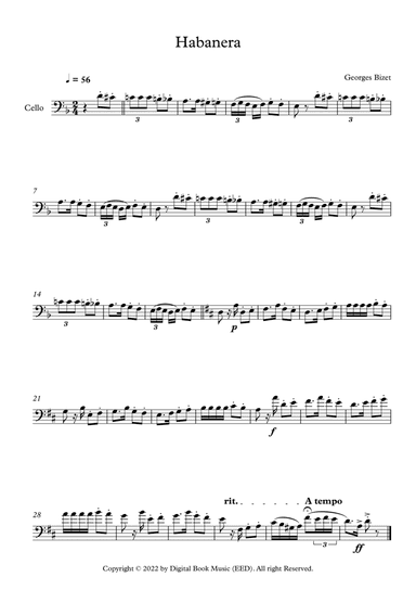 Habanera - Georges Bizet (Cello)