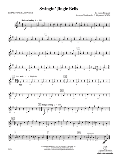 Swingin' Jingle Bells: E-flat Baritone Saxophone