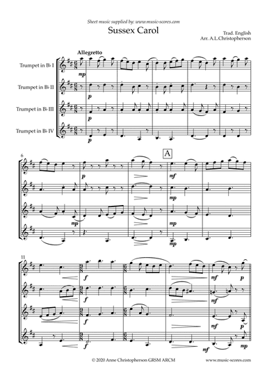 The Sussex Carol - 4 Trumpets