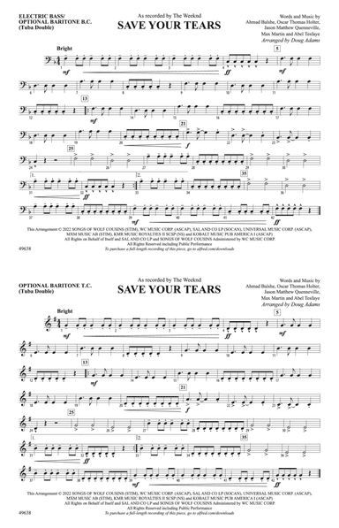 Save Your Tears: Electric Bass