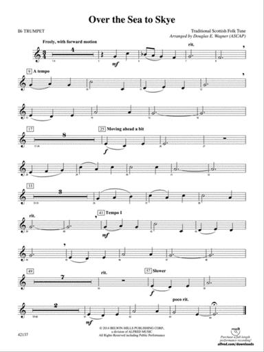 Over the Sea to Skye: 1st B-flat Trumpet