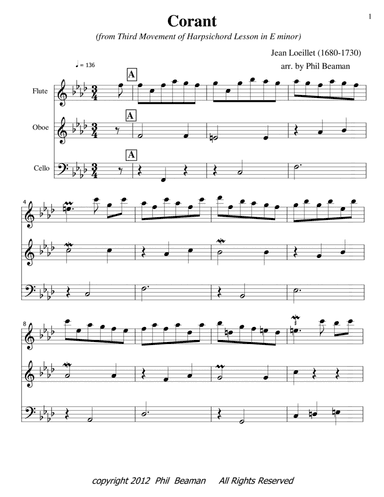 Corant - Trio-Flute-Oboe-Cello