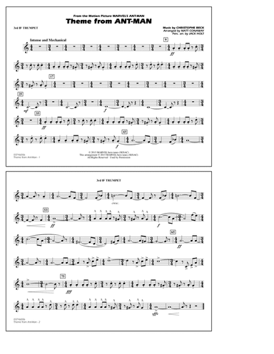 Theme from Ant-Man (Arr. Matt Conaway) - 3rd Bb Trumpet