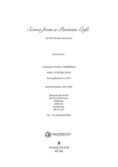 Scenes from a Parisian café - Bb clarinet and piano - 14 beautiful pieces. Includes audio tracks