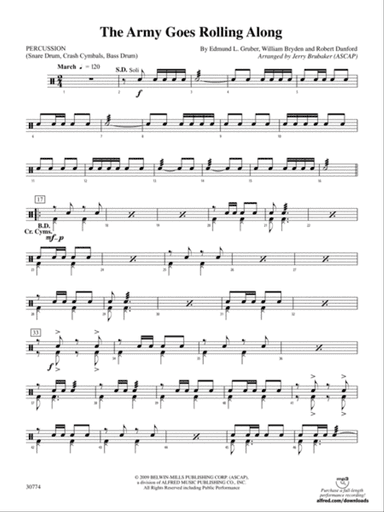 The Army Goes Rolling Along: 1st Percussion