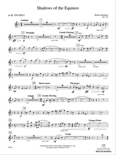 Shadows of the Equinox: 1st B-flat Trumpet