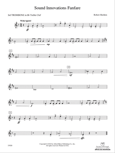 Sound Innovations Fanfare: (wp) 3rd B-flat Trombone T.C.