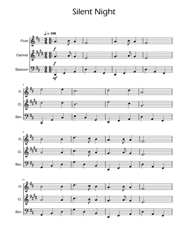 Silent Night - Woodwind Trio