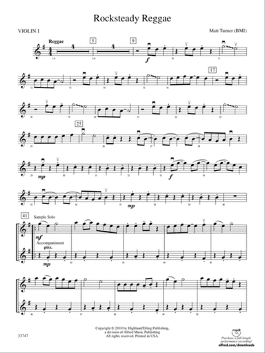 Rocksteady Reggae: 1st Violin