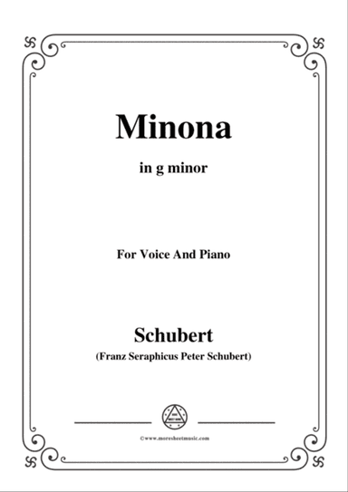 Schubert-Minona,in g minor,for Voice&Piano