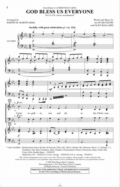 God Bless Us Everyone (from Disney's A Christmas Carol) (arr. Joseph M. Martin)