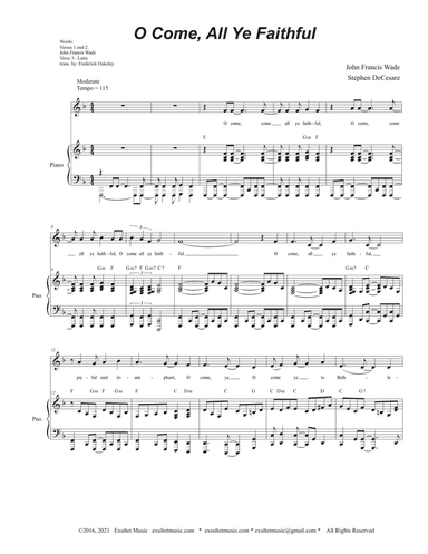 O Come All Ye Faithful (Unison choir)
