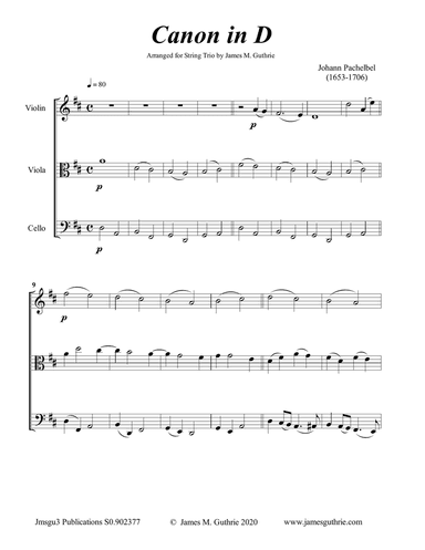 Pachelbel: Canon in D for String Trio