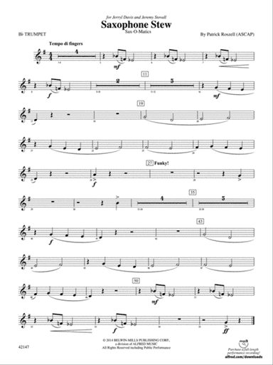Saxophone Stew: 1st B-flat Trumpet