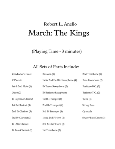 March: The Kings (Score and Parts)