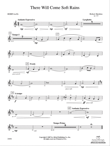 There Will Come Soft Rains: (wp) 1st Horn in E-flat
