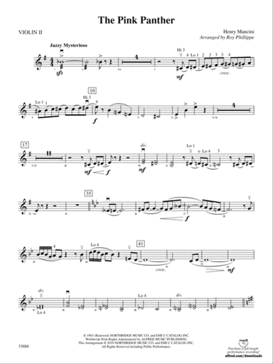 The Pink Panther: 2nd Violin