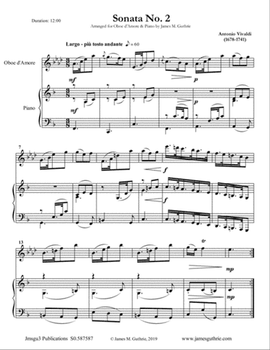 Vivaldi: Sonata No. 2 for Oboe d'Amore & Piano