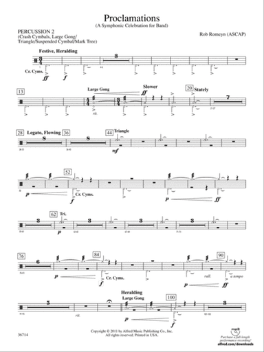 Proclamations: 2nd Percussion