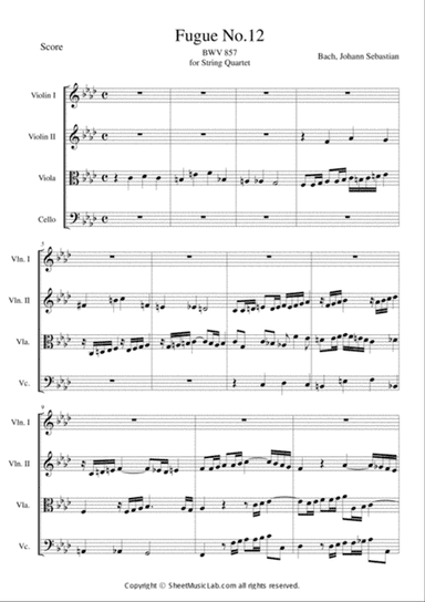 Fugue No.12 BWV 857
