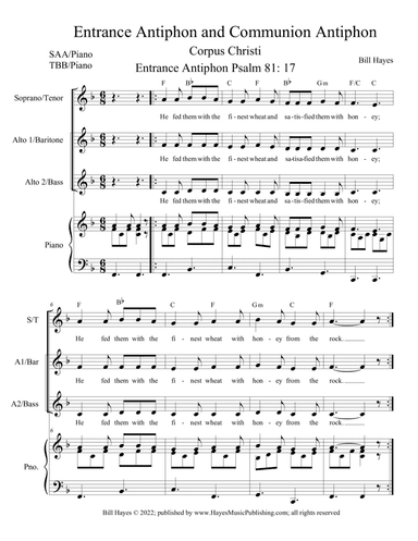 Antiphons for Corpius Christi