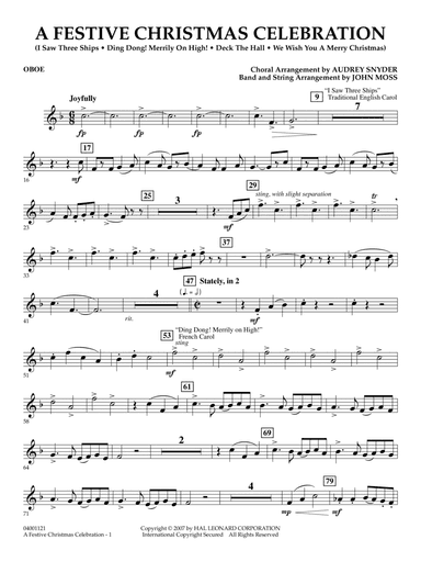 A Festive Christmas Celebration (with opt. choir) - Oboe