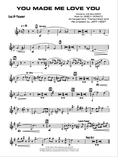 You Made Me Love You (I Didn't Want to Do It): 2nd B-flat Trumpet