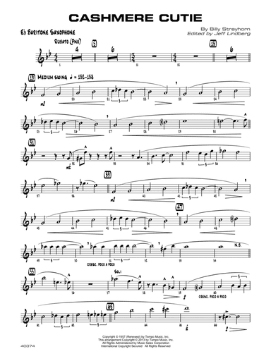 Cashmere Cutie - Eb Baritone Saxophone
