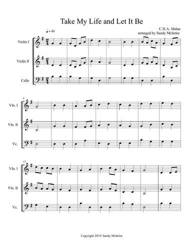 Take My Life and Let It Be (trio)