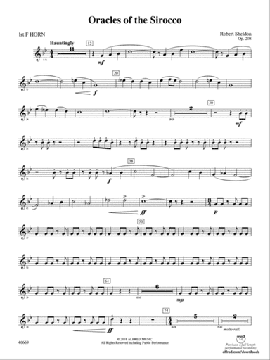 Oracles of the Sirocco: 1st F Horn