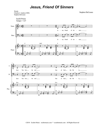 Jesus, Friend Of Sinners (SATB)