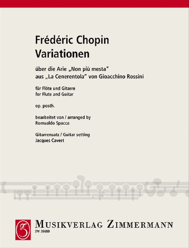 Variations on the aria ”Non più mesta“