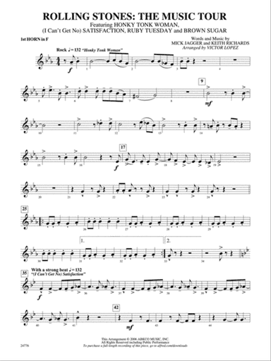 Rolling Stones: The Music Tour: 1st F Horn