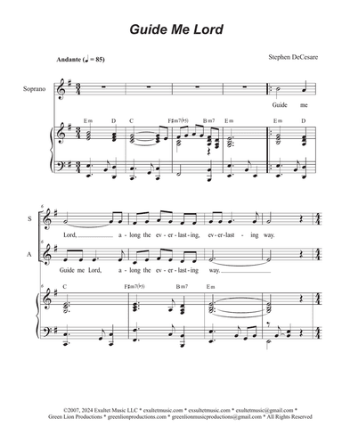 Guide Me Lord (Duet for Soprano and Alto solo)