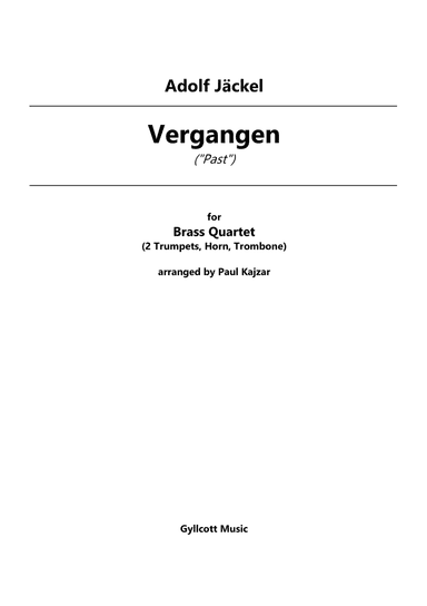 Vergangen (Brass Quartet)
