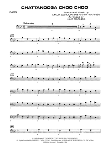 Chattanooga Choo Choo: String Bass