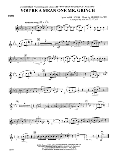 You're a Mean One, Mr. Grinch: Oboe