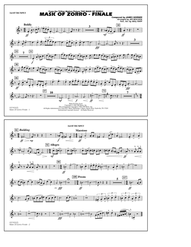 The Mask of Zorro - Finale (arr. Jay Bocook) - 3rd Bb Trumpet