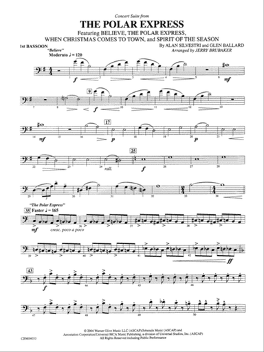 The Polar Express, Concert Suite from: Bassoon