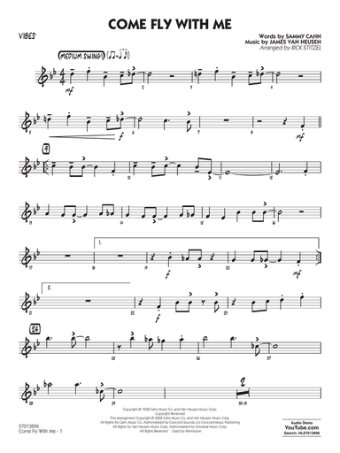 Come Fly With Me (arr. Rick Stitzel) - Vibes