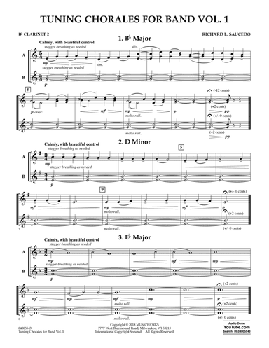Tuning Chorales for Band - Bb Clarinet 2