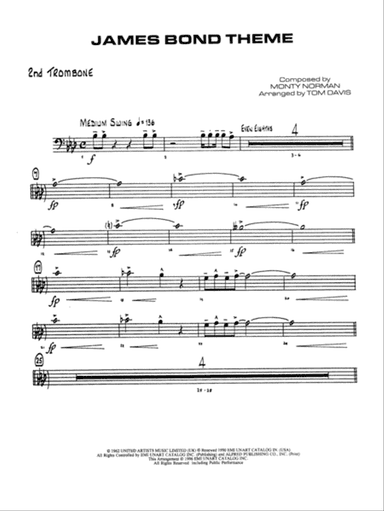 James Bond Theme: 2nd Trombone