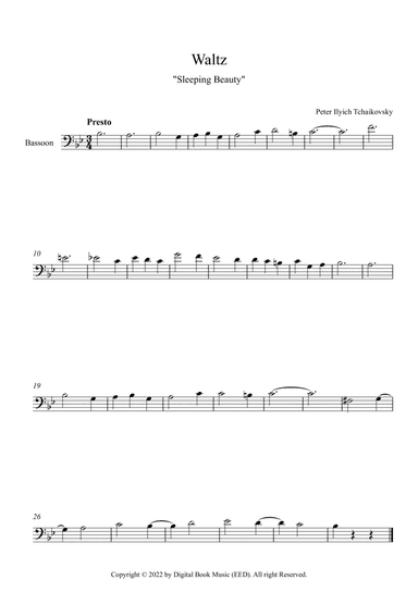 Waltz (Sleeping Beauty) - Peter Ilyich Tchaikovsky (Bassoon)