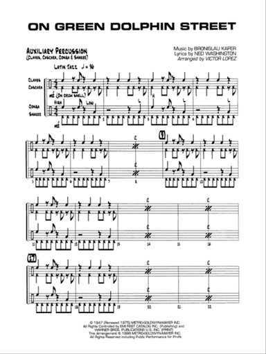 On Green Dolphin Street: 1st Percussion