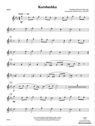 Korobushka: Oboe