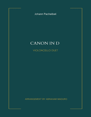 Pachelbel's Canon In D Cello Duet